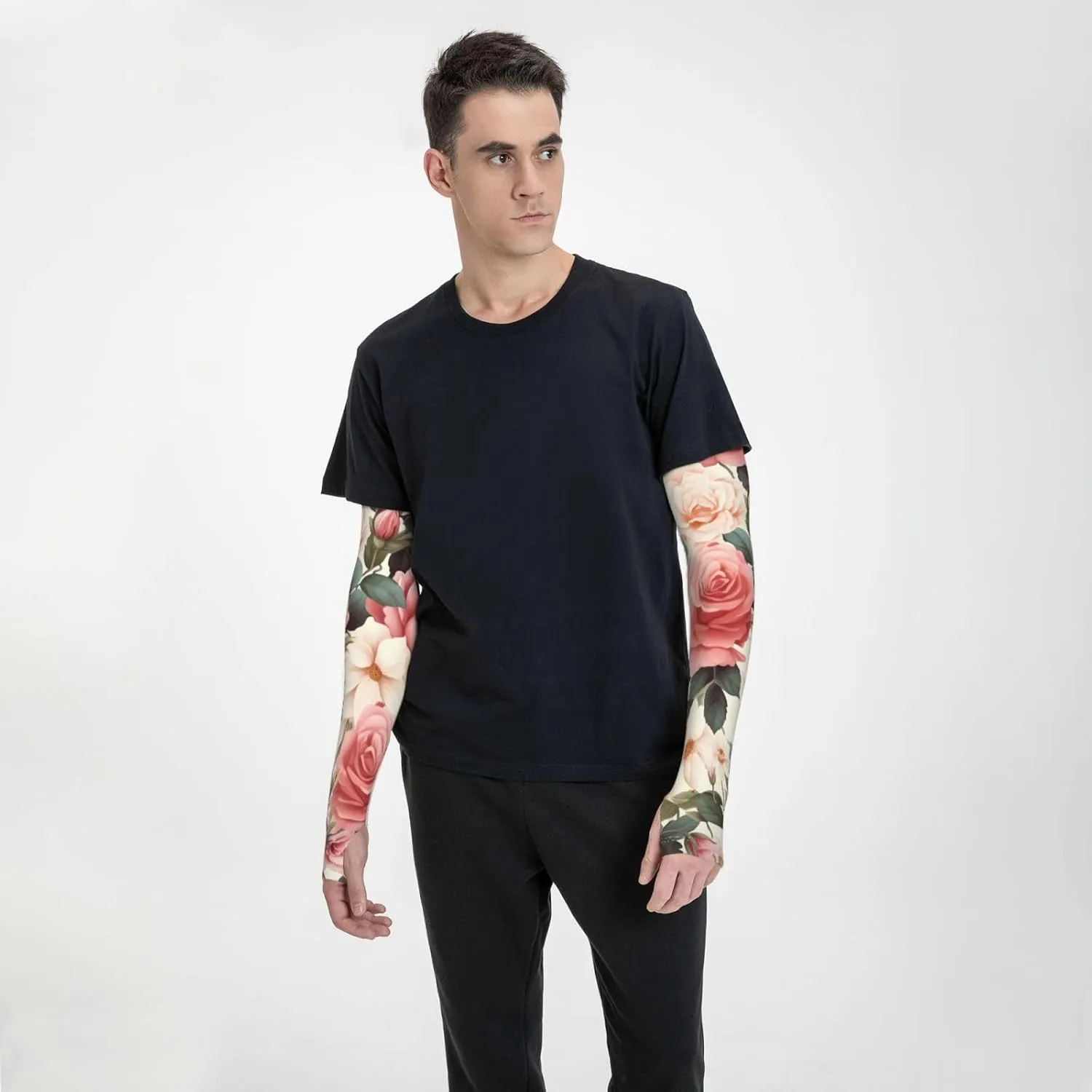 Sloth on zipper Arm Sleeves for Men Women Cooling Sleeves Compression Arm Sleeve UV Blocking Protection Sleeve