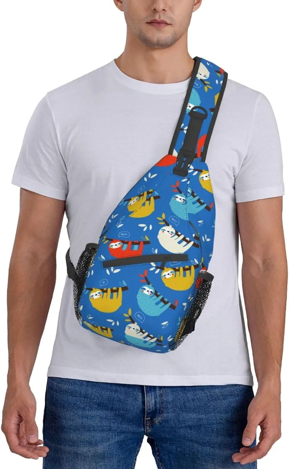 Sloth Sling Backpack Chest Bag Crossbody Shoulder Bag Gym Cycling Travel Hiking Daypack For Men Women