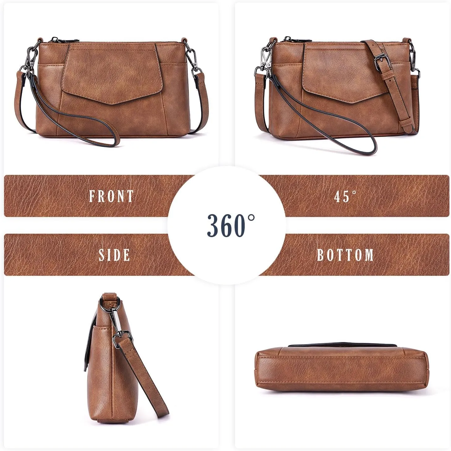 Small Crossbody Bags for Women, Cell Phone Bag Mini Over Wristlets Handbag Wallet Purse with Card Slots