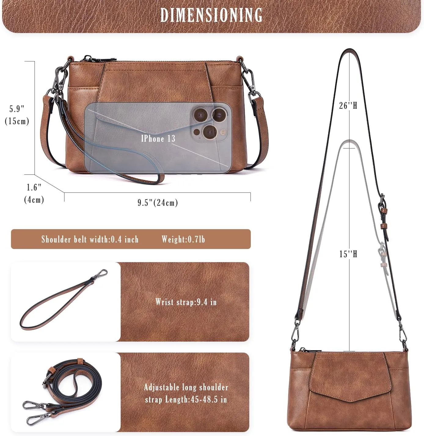 Small Crossbody Bags for Women, Cell Phone Bag Mini Over Wristlets Handbag Wallet Purse with Card Slots