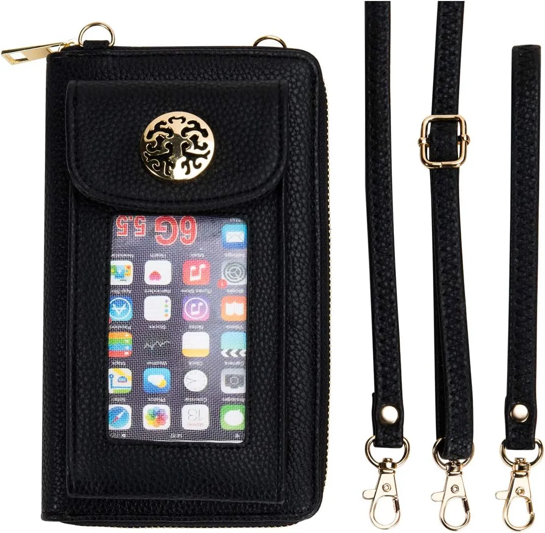 Small Crossbody Purse Cell Phone Wristlet Wallet for Women RFID