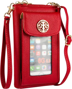 Small Crossbody Purse Cell Phone Wristlet Wallet for Women RFID