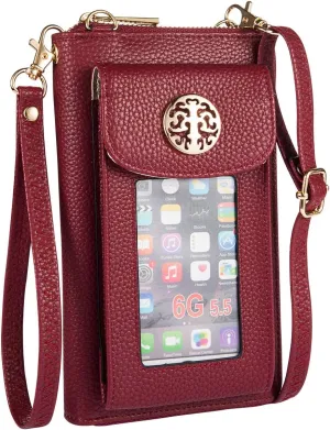 Small Crossbody Purse Cell Phone Wristlet Wallet for Women RFID