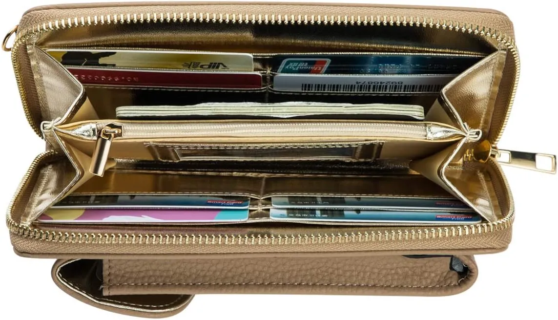 Small Crossbody Purse Cell Phone Wristlet Wallet for Women RFID
