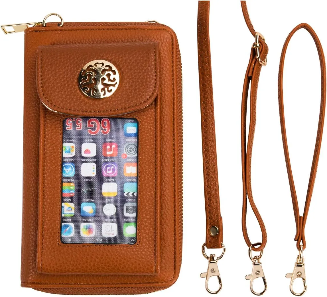 Small Crossbody Purse Cell Phone Wristlet Wallet for Women RFID