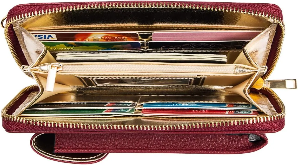Small Crossbody Purse Cell Phone Wristlet Wallet for Women RFID