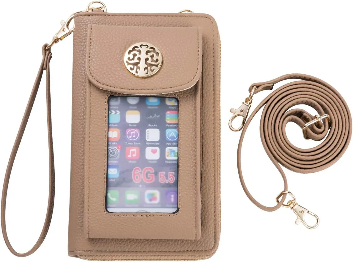 Small Crossbody Purse Cell Phone Wristlet Wallet for Women RFID
