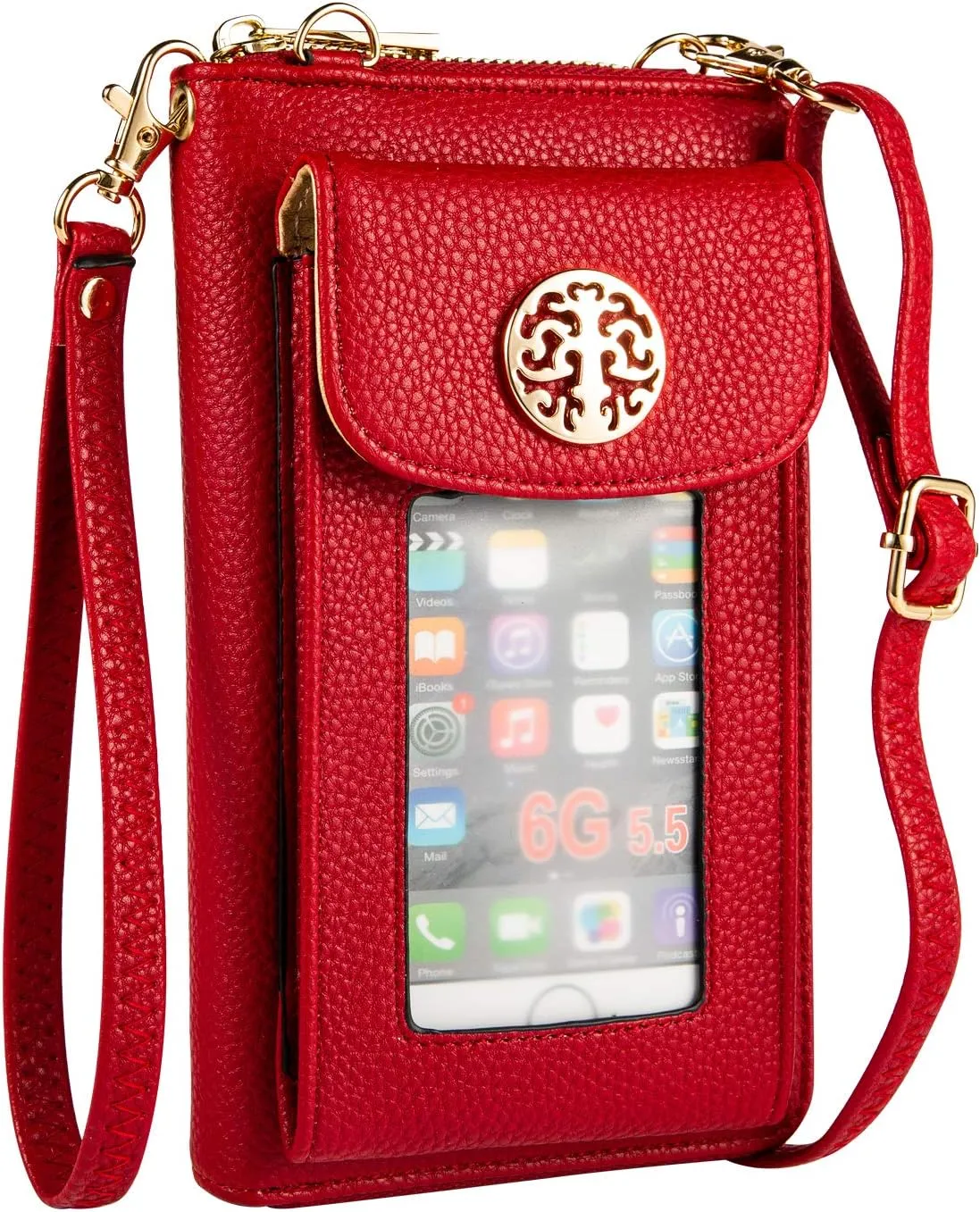 Small Crossbody Purse Cell Phone Wristlet Wallet for Women RFID
