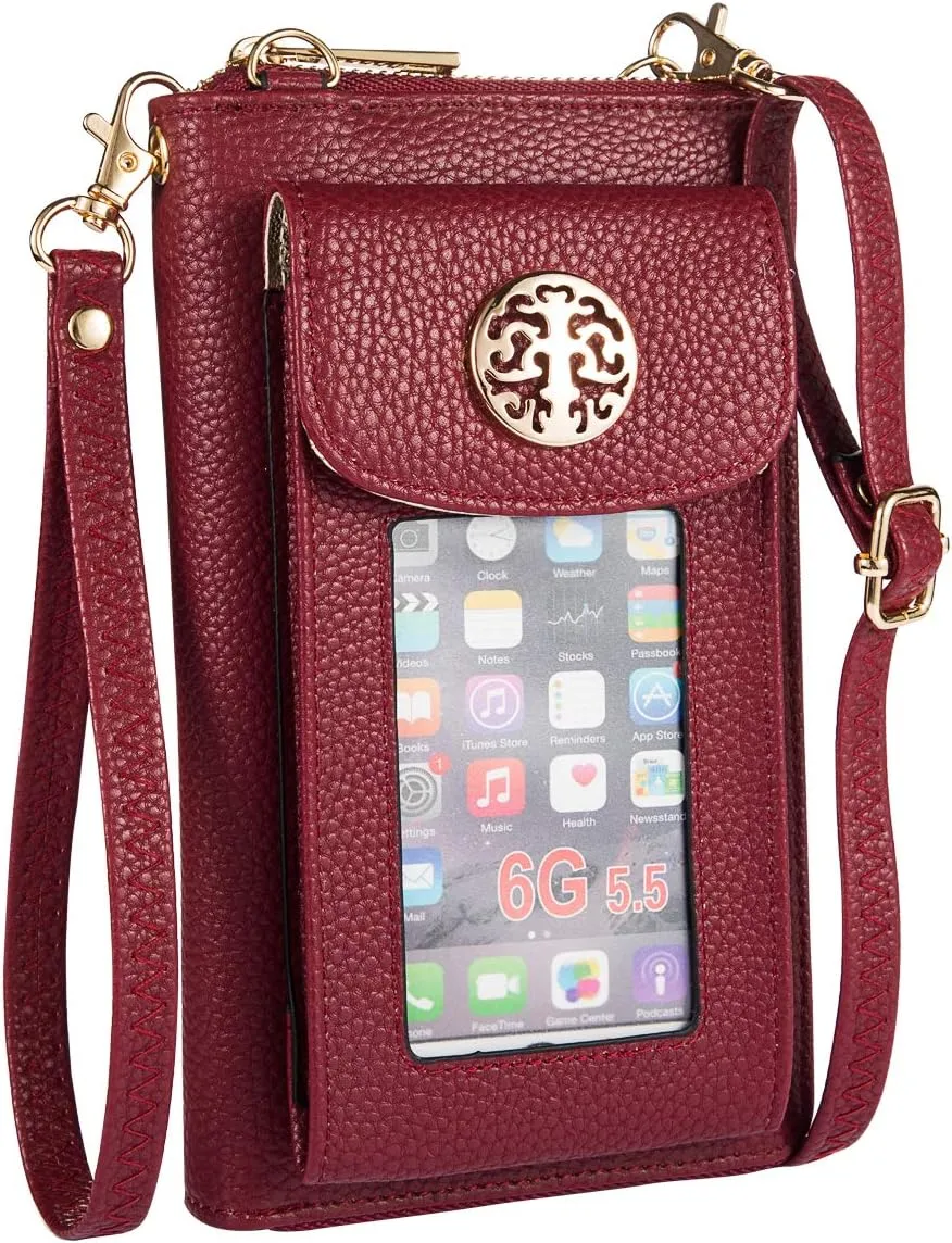 Small Crossbody Purse Cell Phone Wristlet Wallet for Women RFID