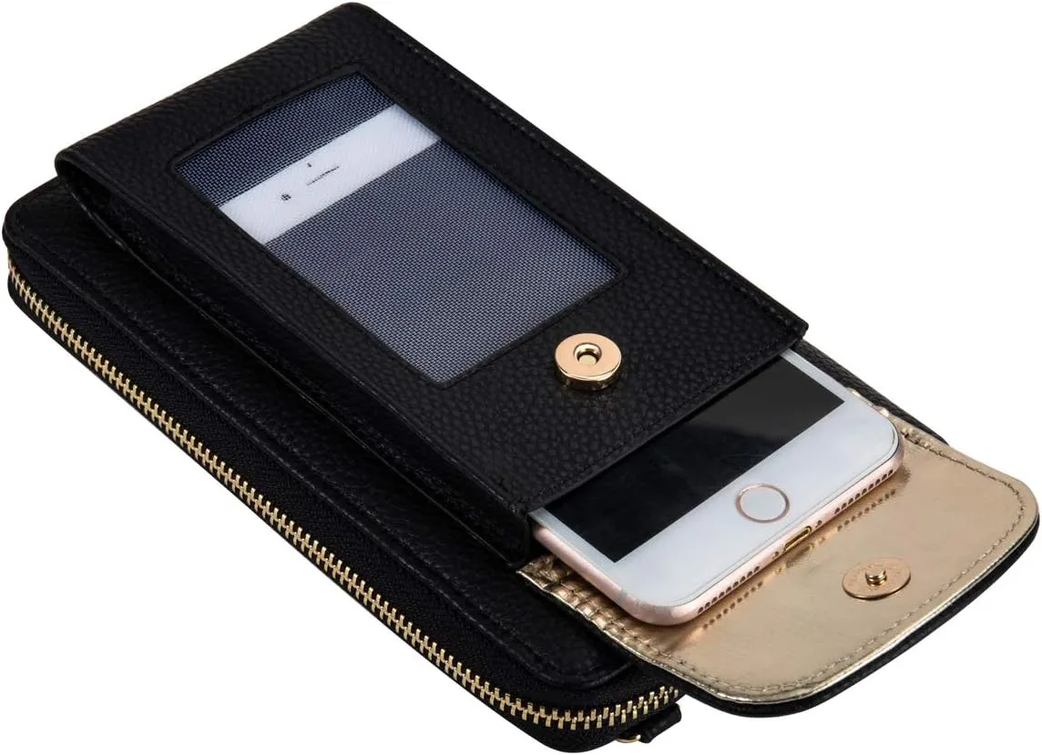 Small Crossbody Purse Cell Phone Wristlet Wallet for Women RFID