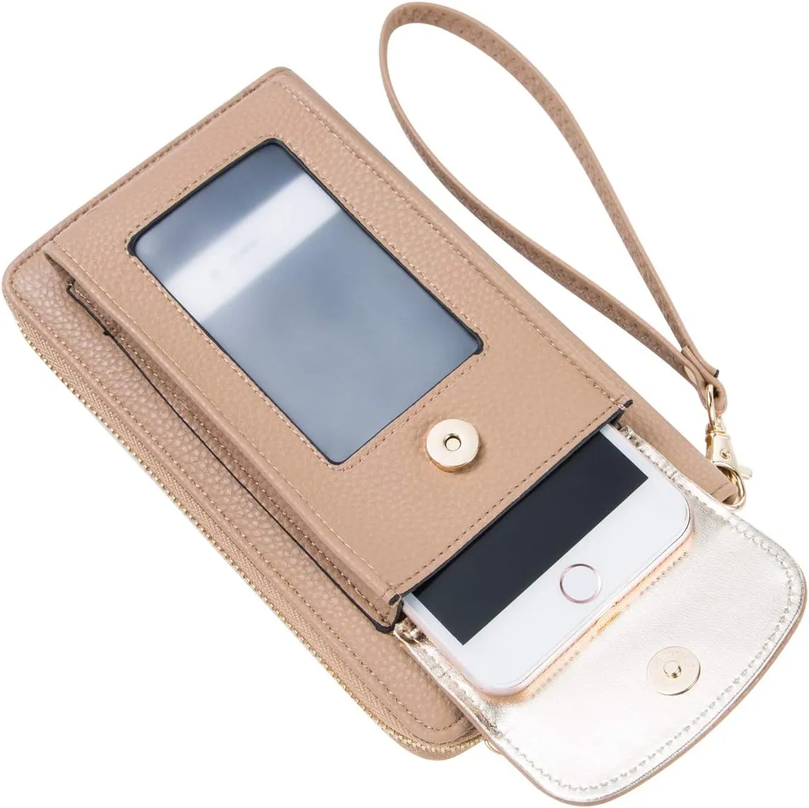 Small Crossbody Purse Cell Phone Wristlet Wallet for Women RFID