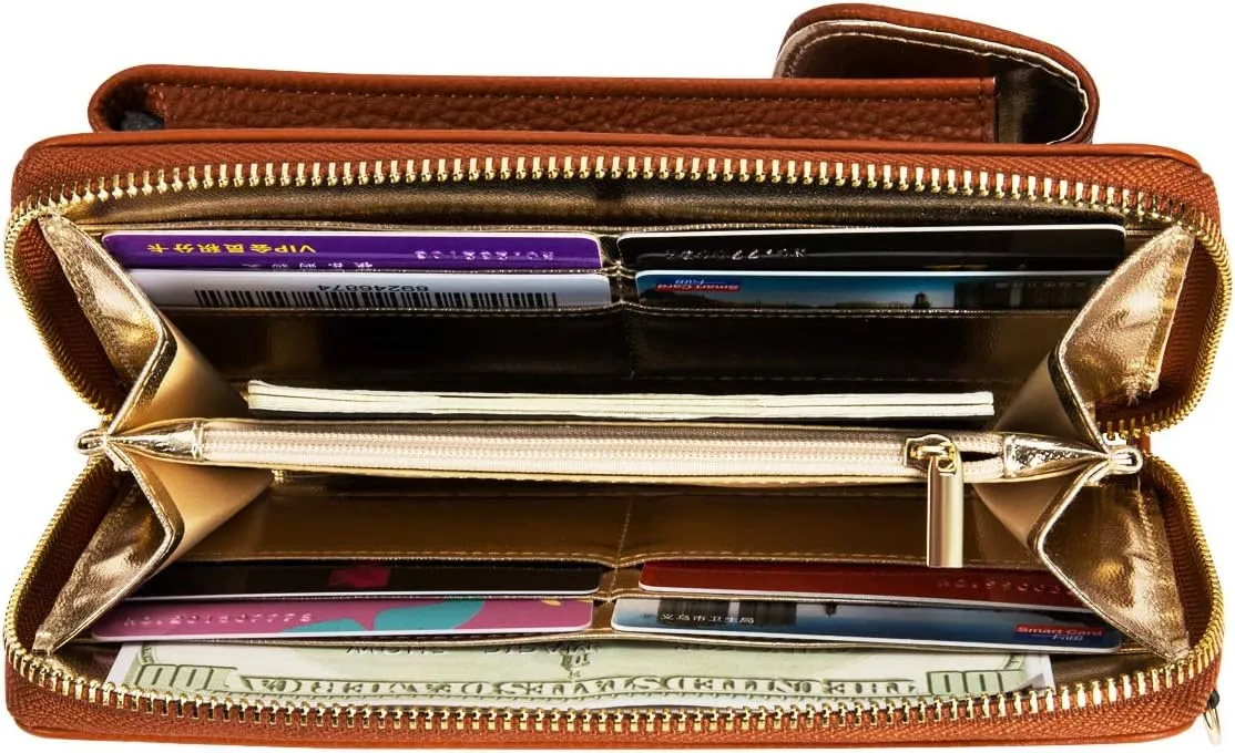 Small Crossbody Purse Cell Phone Wristlet Wallet for Women RFID