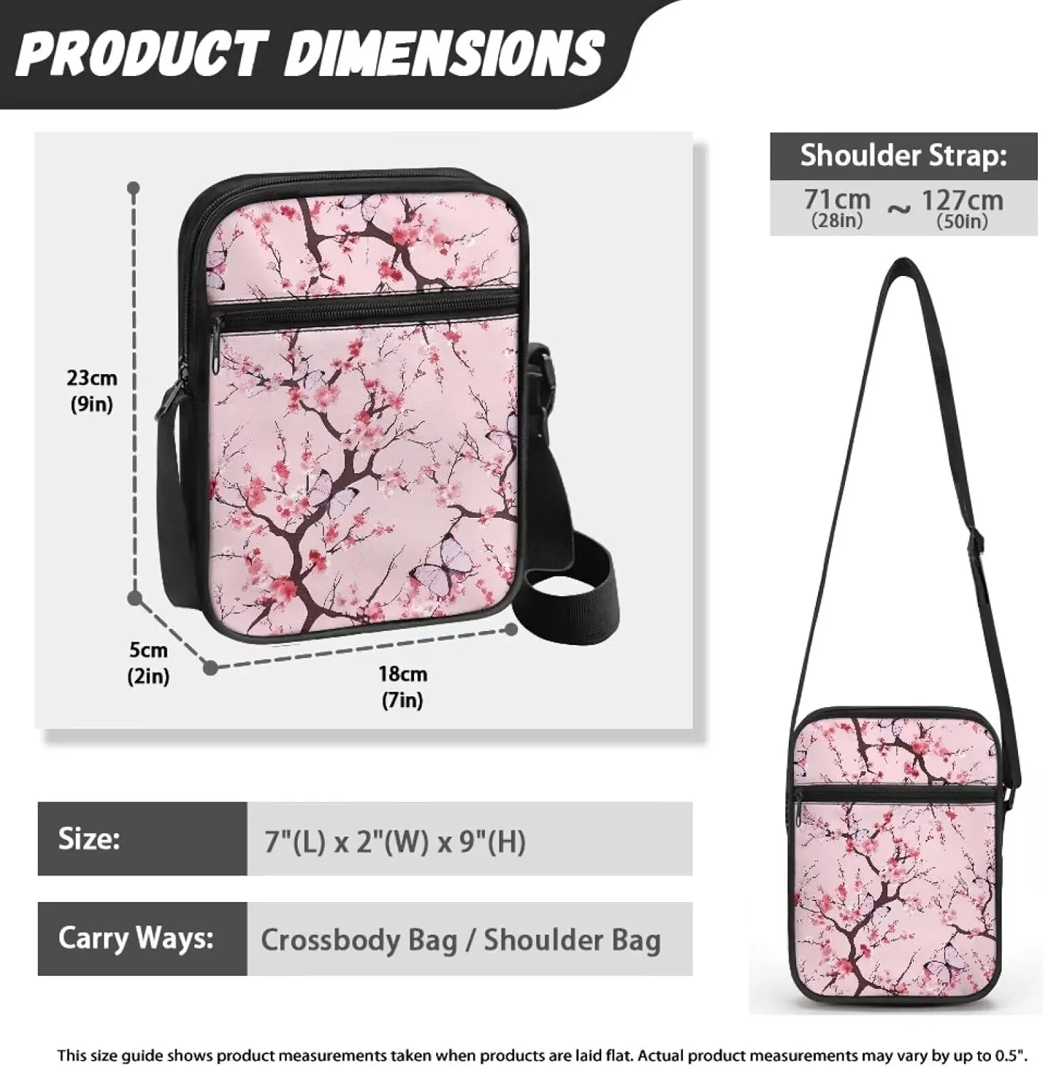 Small Messenger Bag for Men Women Cell Phone Purses Satchel Handbags Unisex Shoulder Bag for Work Travel