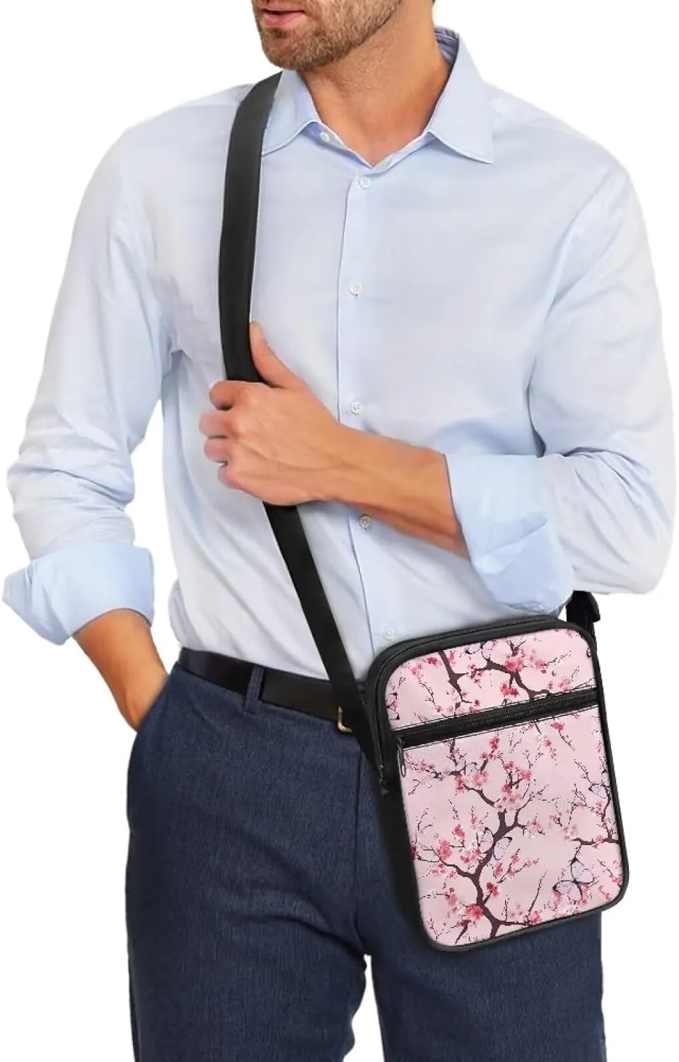 Small Messenger Bag for Men Women Cell Phone Purses Satchel Handbags Unisex Shoulder Bag for Work Travel