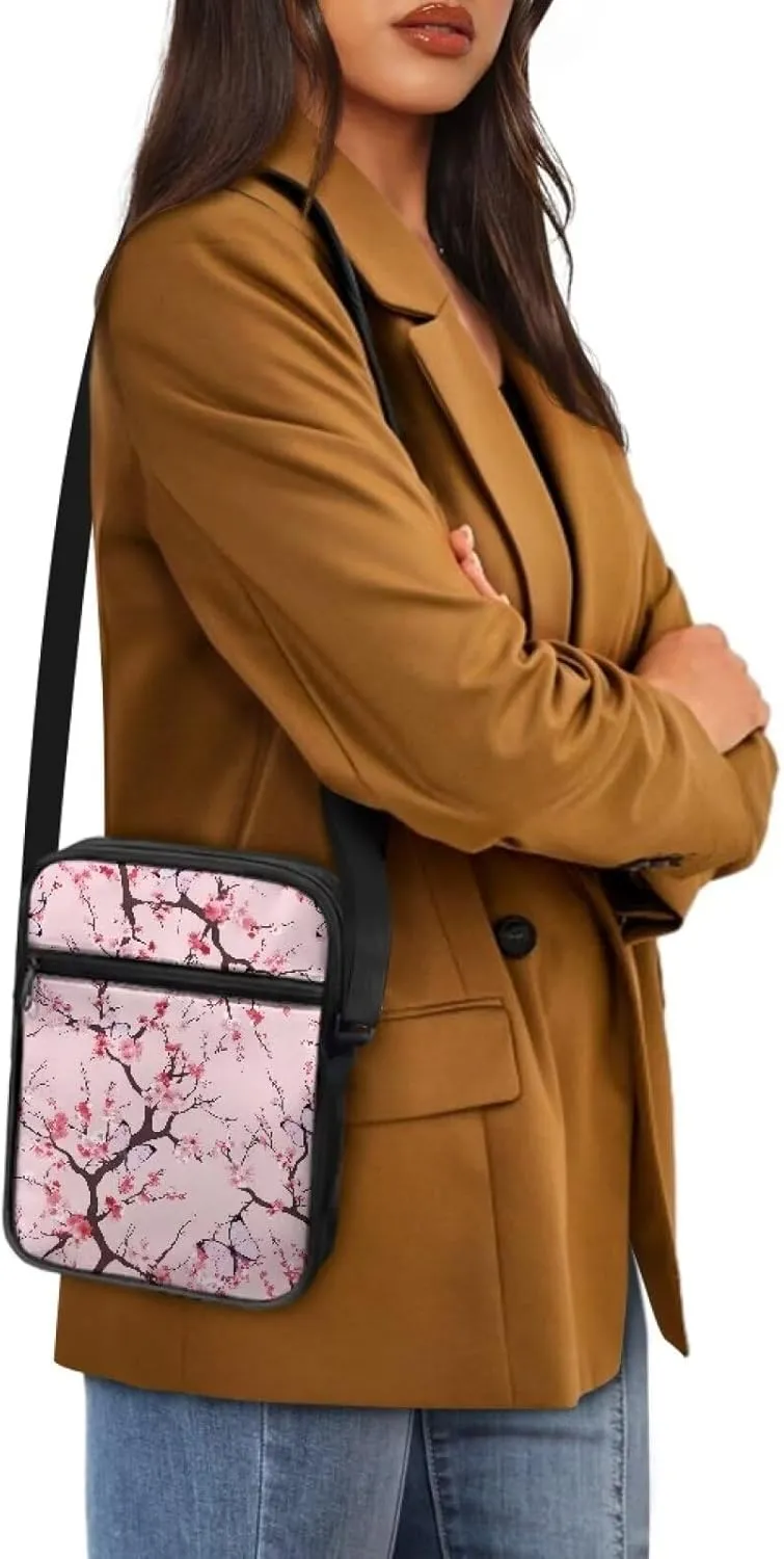 Small Messenger Bag for Men Women Cell Phone Purses Satchel Handbags Unisex Shoulder Bag for Work Travel