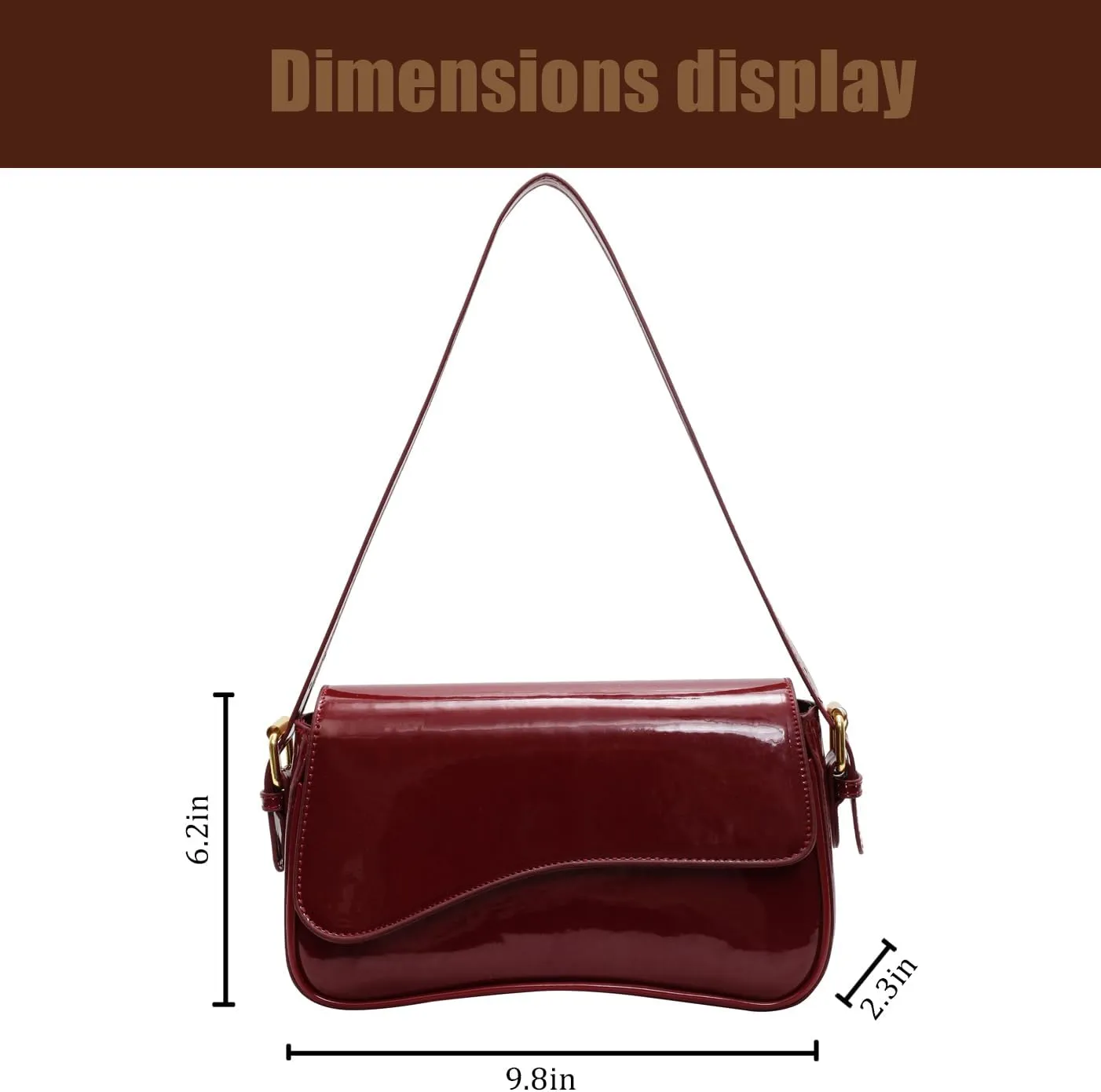 Small Shoulder Bag for Women Clutch Hobo Purse with Zipper Crossbody Purse Retro Vegan Leather Tote Handbag