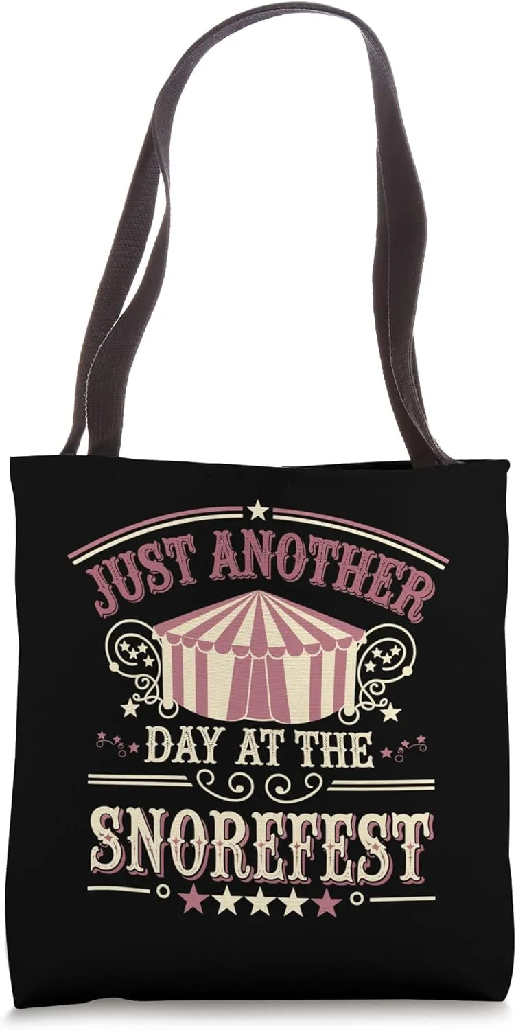 Snorefest Retro Circus Coworker Boss Parents School Office Tote Bag