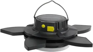 Solar Lotus Shaped Rotating Outdoor Camping Emergency Night Market Stall USB Rechargeable Camping Light Illumination Portable Light
