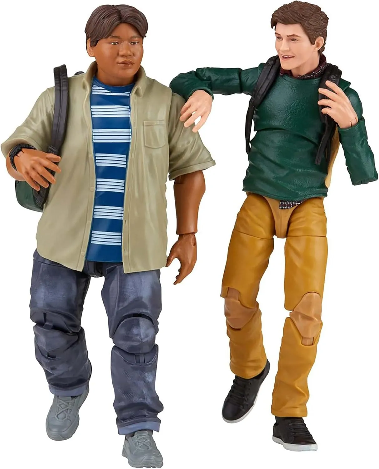 Spider-Man Marvel Legends Series 60th Anniversary Peter Parker and Ned Leeds MCU 6-inch Action Figures, 7 Accessories (pack of 2)