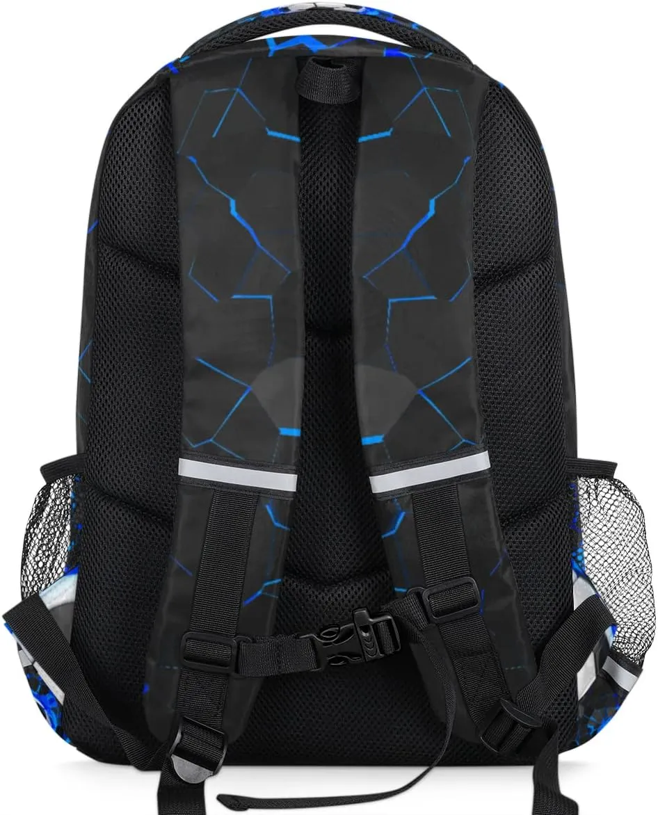 Sport Football Ball Custom Name School Backpack for Boy Girl Teen Soccer Sport Personalized Student Bookbag for Primary Junior College Customized Laptop Backpack for Men Women
