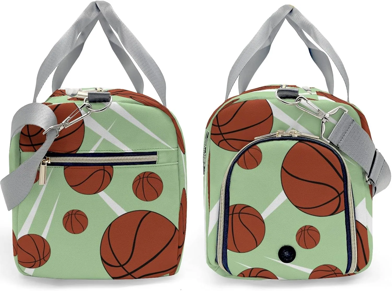 Sport Player Duffle Bag for Travel,Personalized Sport Basketball Mint Carry on Bag Travel Bags Overnight Weekend Gym Bag Carry On Luggage Bags
