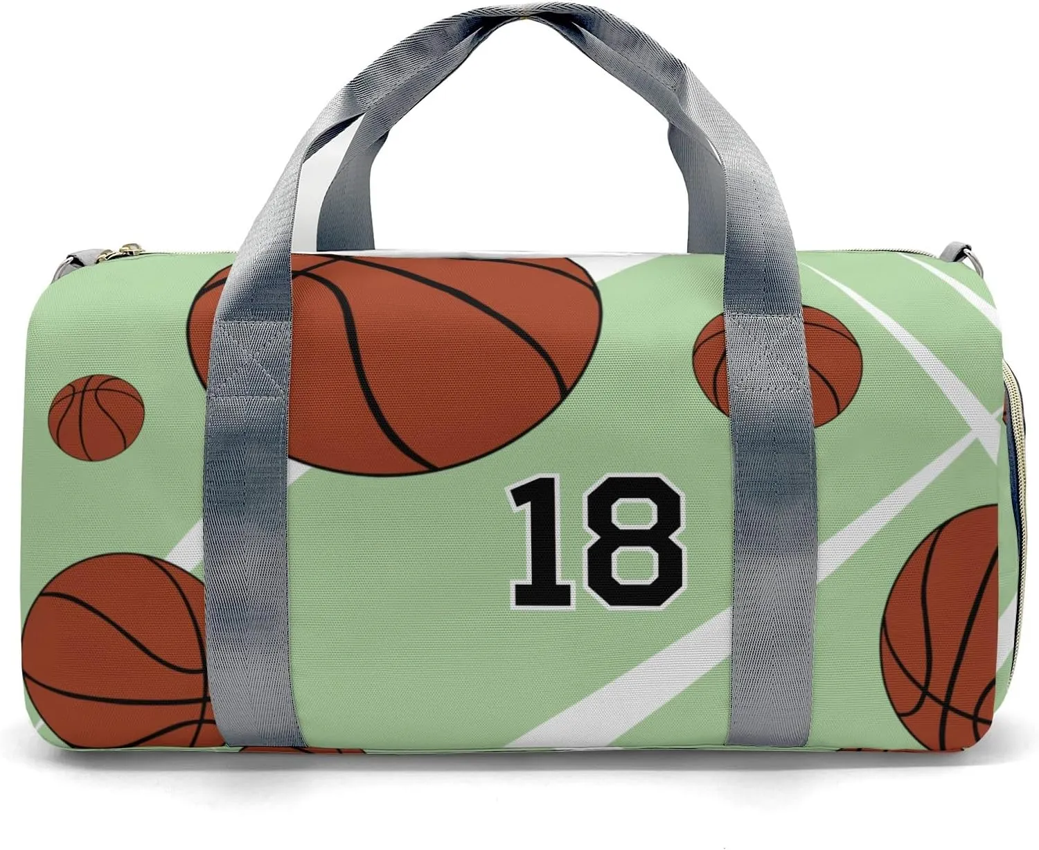 Sport Player Duffle Bag for Travel,Personalized Sport Basketball Mint Carry on Bag Travel Bags Overnight Weekend Gym Bag Carry On Luggage Bags