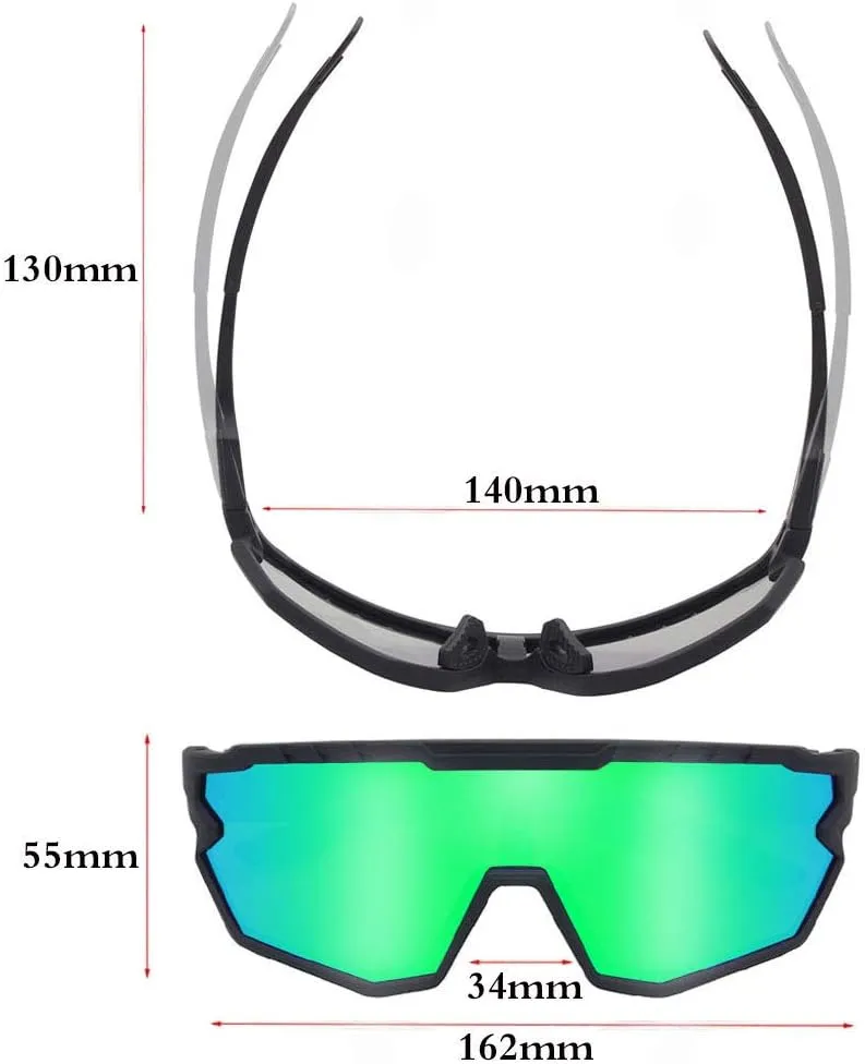 Sports Sunglasses Cycling Glasses Pink Polarized Glasses Baseball glasses with 3 lenses,Fishing,Ski Running Golf