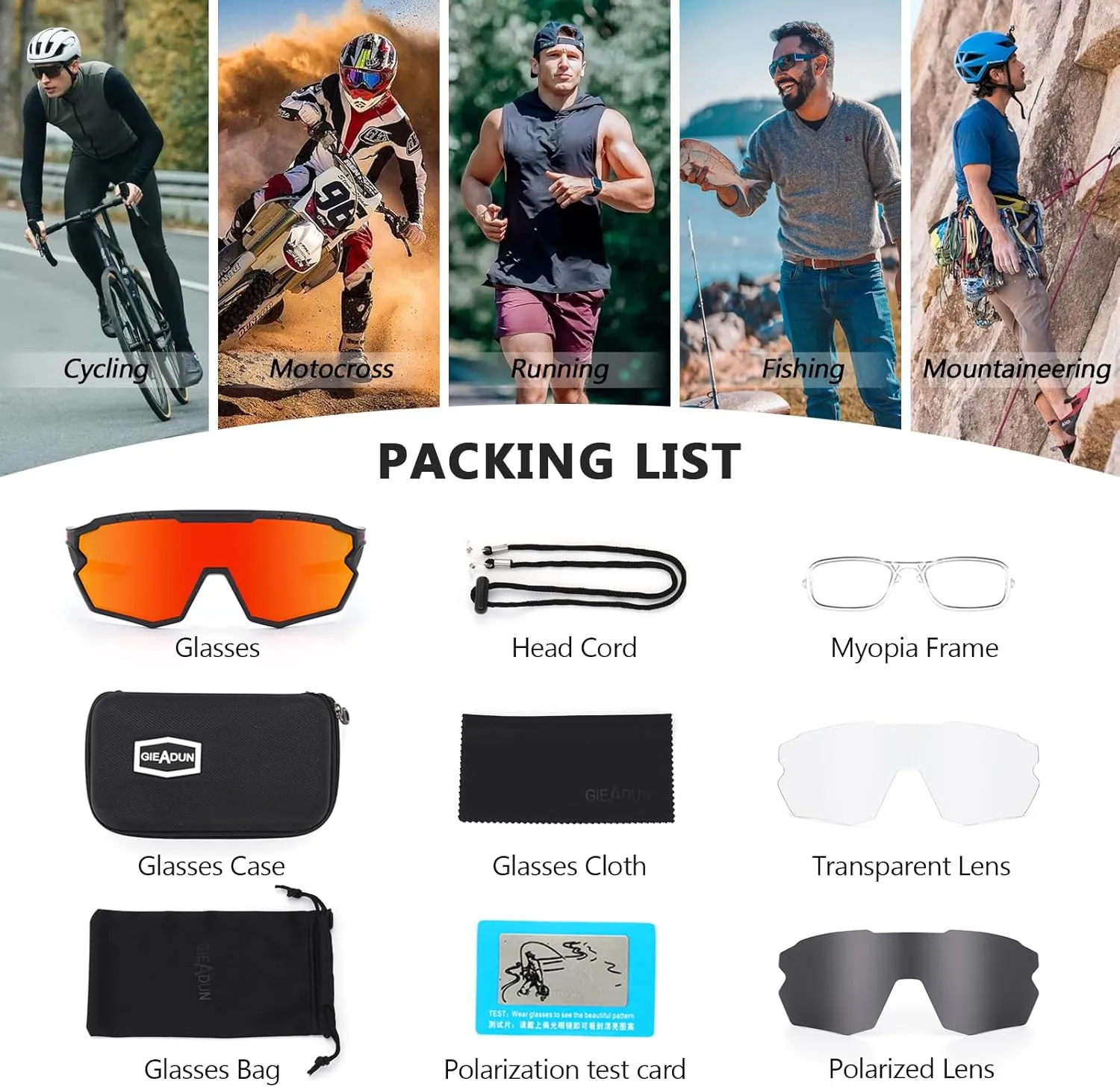Sports Sunglasses Cycling Glasses Pink Polarized Glasses Baseball glasses with 3 lenses,Fishing,Ski Running Golf