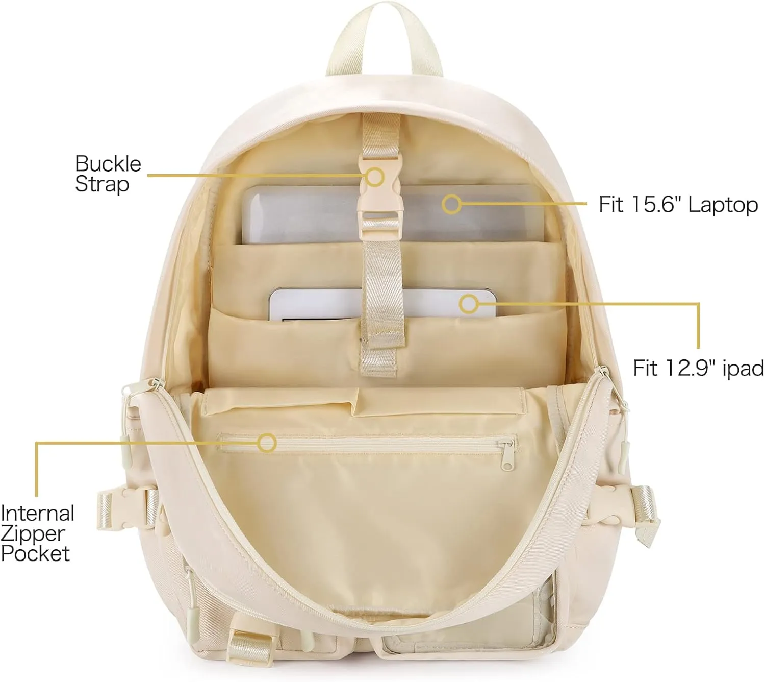 STEAMEDBUN Kawaii Backpack Cute Aesthetic Backpack for Girls,Ita Backpack with Inserts for School (without pins)