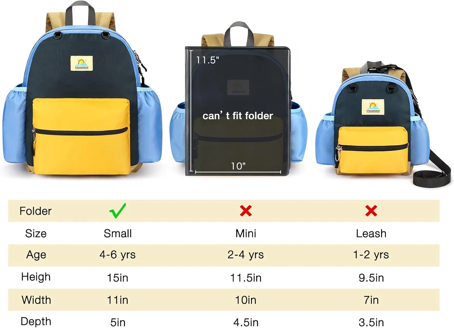 STEAMEDBUN Kids Backpack for Boys 4-6: Boys Backpacks for Elementary - 15 inch Backpack for Kindergarten