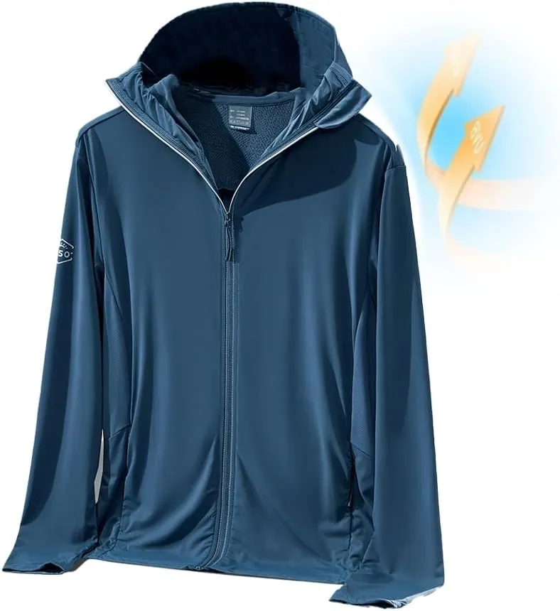 Sun Protection SPF50 Rash Guard Shirts Men's Lightweight Fishing Clothing Ice Silk Anti-UV Ice Fishing Suit Summer