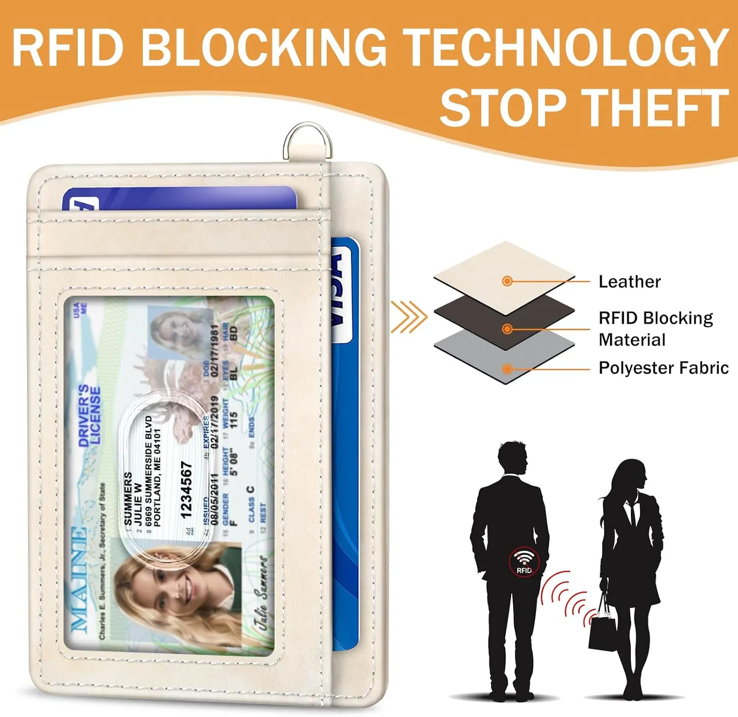 Sunrise Mountain Credit Card Holder Slim Wallet, RFID Wallet Women Front Pocket Wristlet Lanyard, Small Card Holder Travel Funny Cute Thin Card Case ID Window PU Leather Card Organizer Gifts