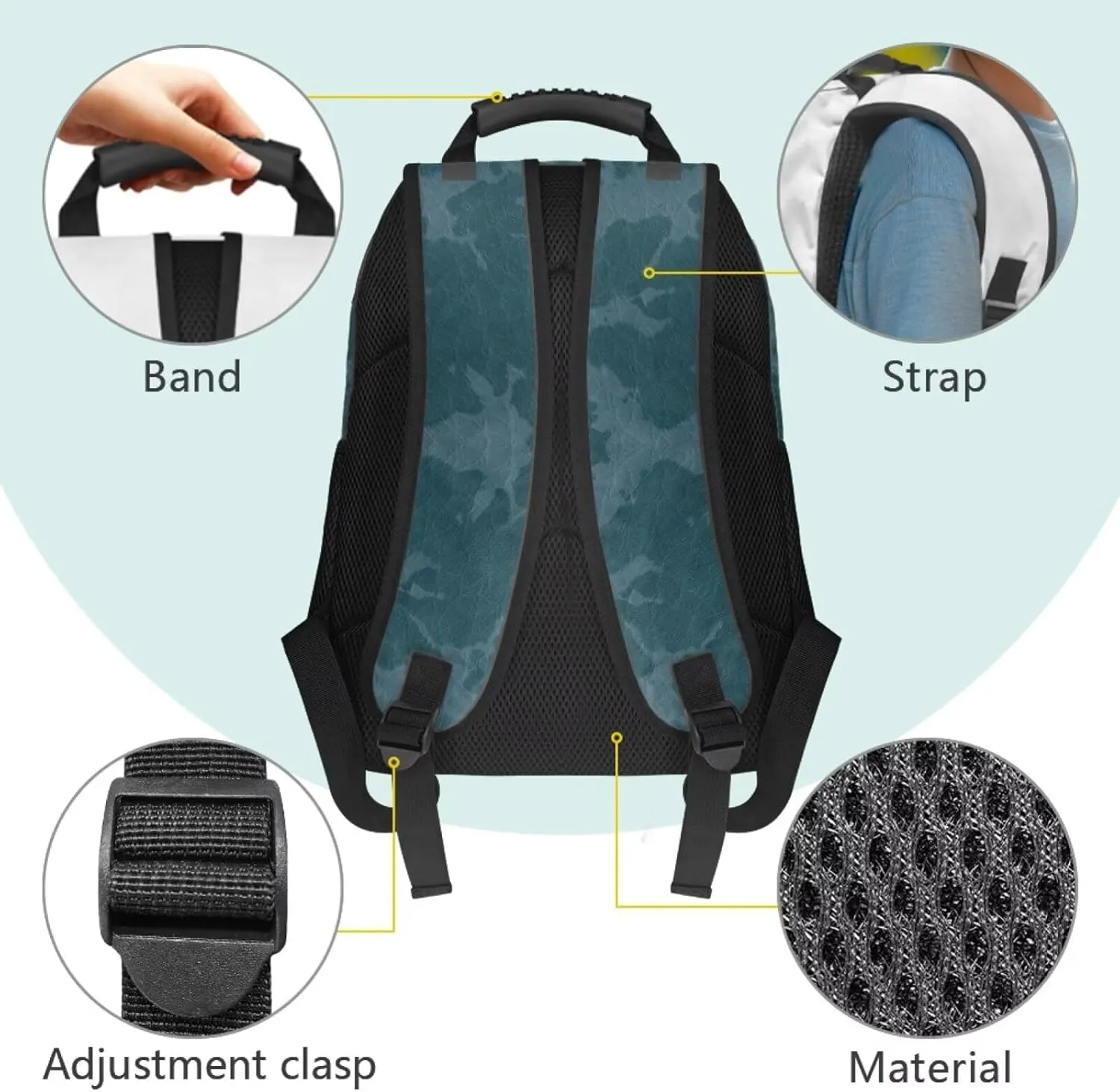 Suobstales Horse Sunflower Geometric Print Custom School Backpacks for Girls Kids Personalized Name Bookbag for Travel, Camping, Large Capacity School Bag for Kindergarten Preschool Elementary