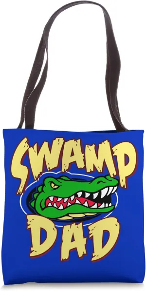 Swamp Dad Father at School with Alligator Mascot Tote Bag