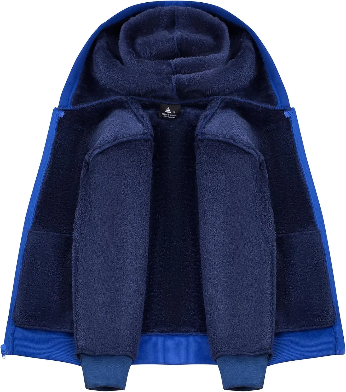 SWISSWELL Hooded Jacket for Boys Full Zip Ultra Soft Sherpa Fleece Hoodie Sweatshirt for Kids School Hooded Outerwear