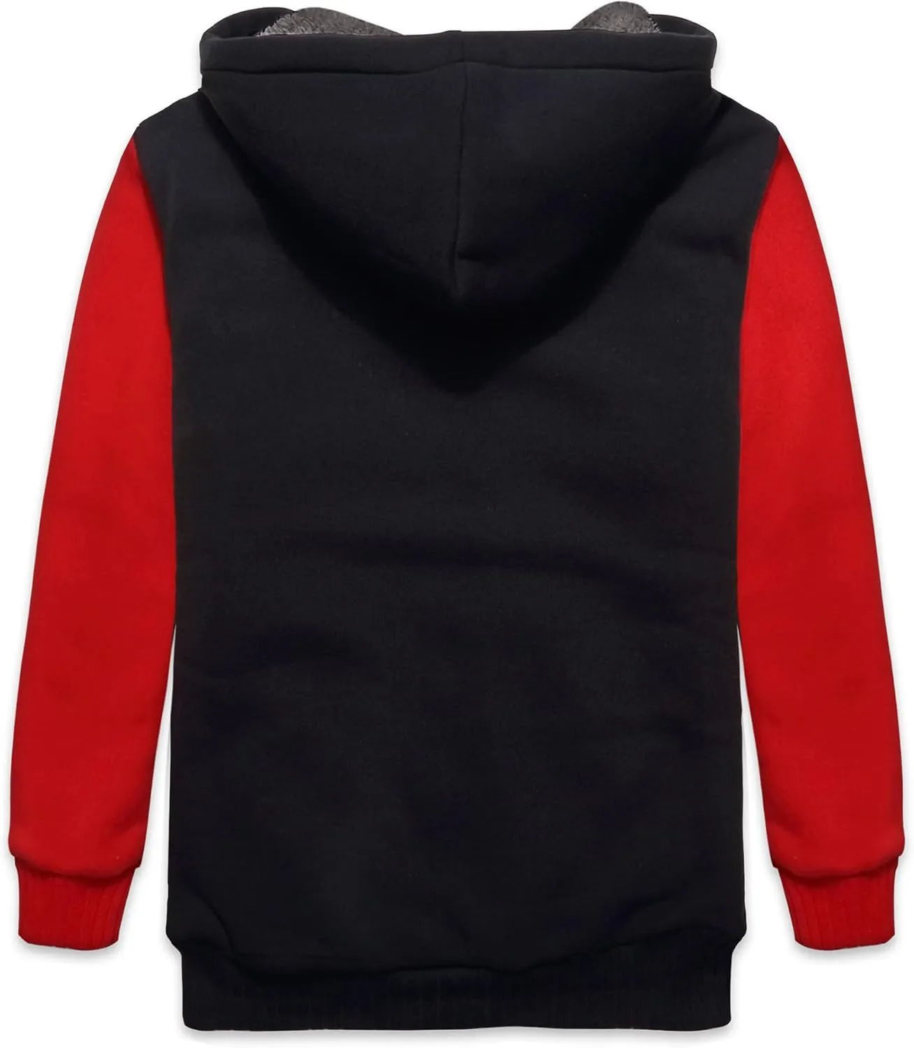 SWISSWELL Hooded Jacket for Boys Full Zip Ultra Soft Sherpa Fleece Hoodie Sweatshirt for Kids School Hooded Outerwear