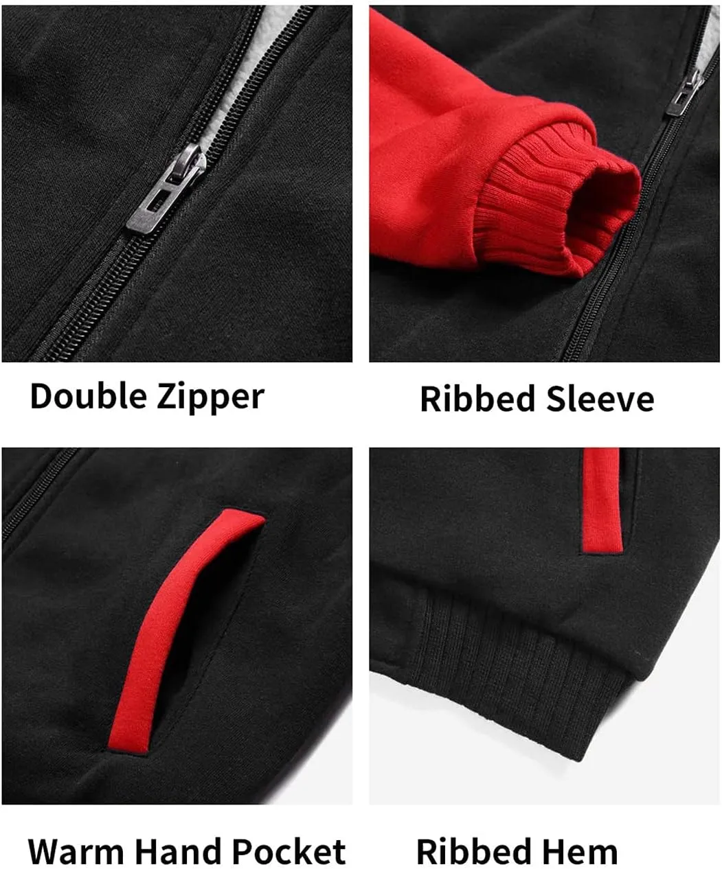 SWISSWELL Hooded Jacket for Boys Full Zip Ultra Soft Sherpa Fleece Hoodie Sweatshirt for Kids School Hooded Outerwear