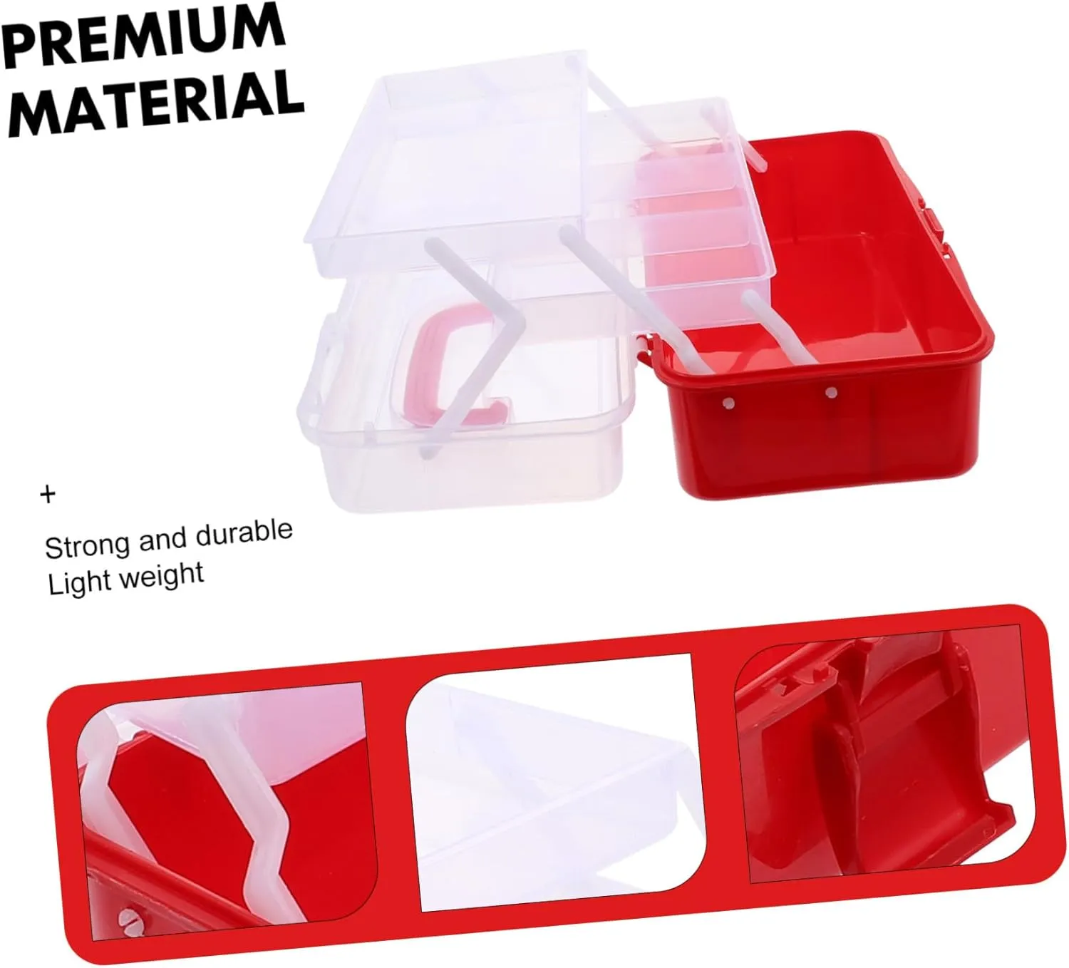 Tackle Tool Storage Bins with Lids Titanium Fishing Crimper Tool Accessory Storage with Lids Hooks