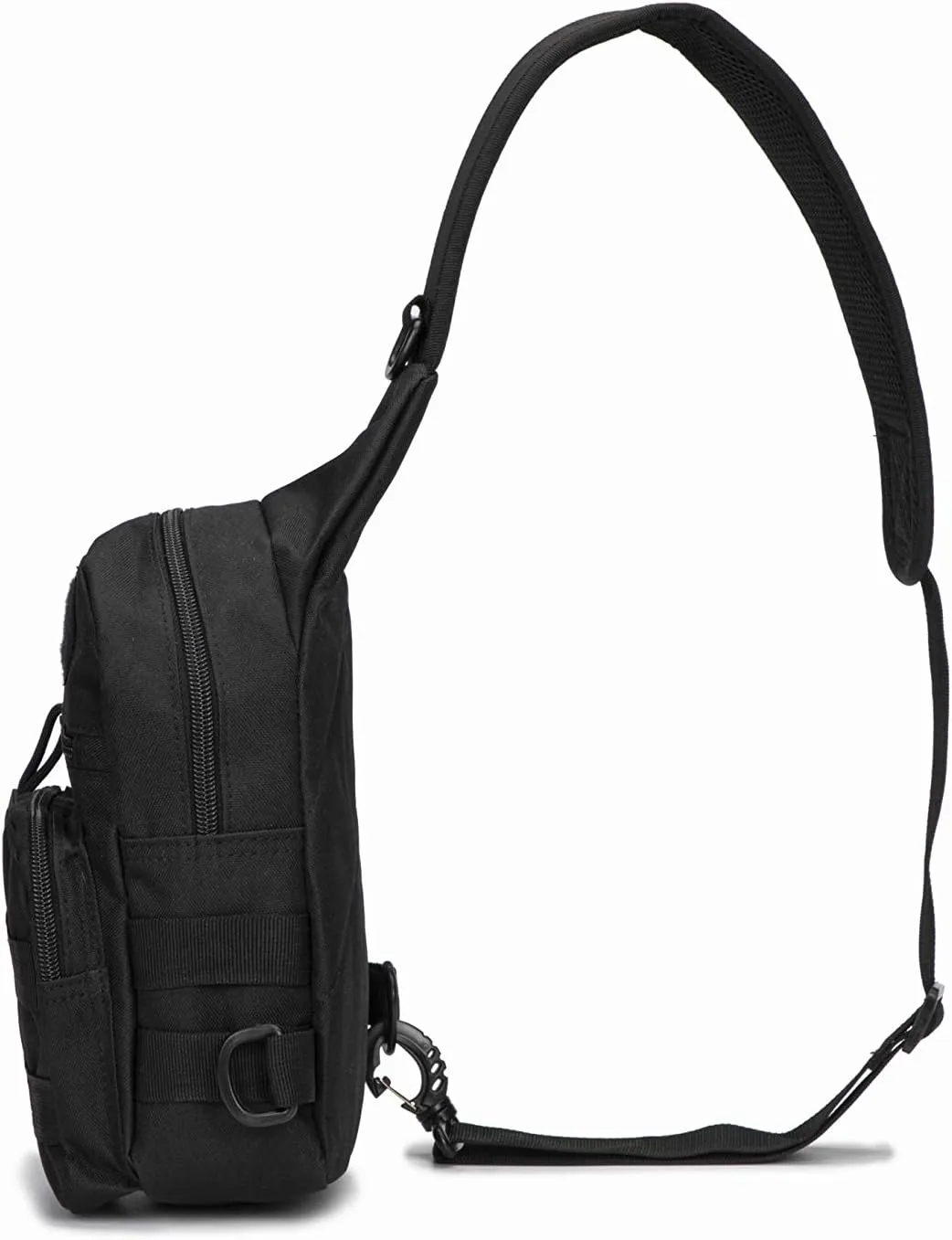 Tactical Sling Bag Pack EDC Military Chest Pack Messenger Bag MOLLE Crossbody Shoulder Daypack Side Utility Bag for Camping Hiking Trekking Cycling Outdoors (Python Black)