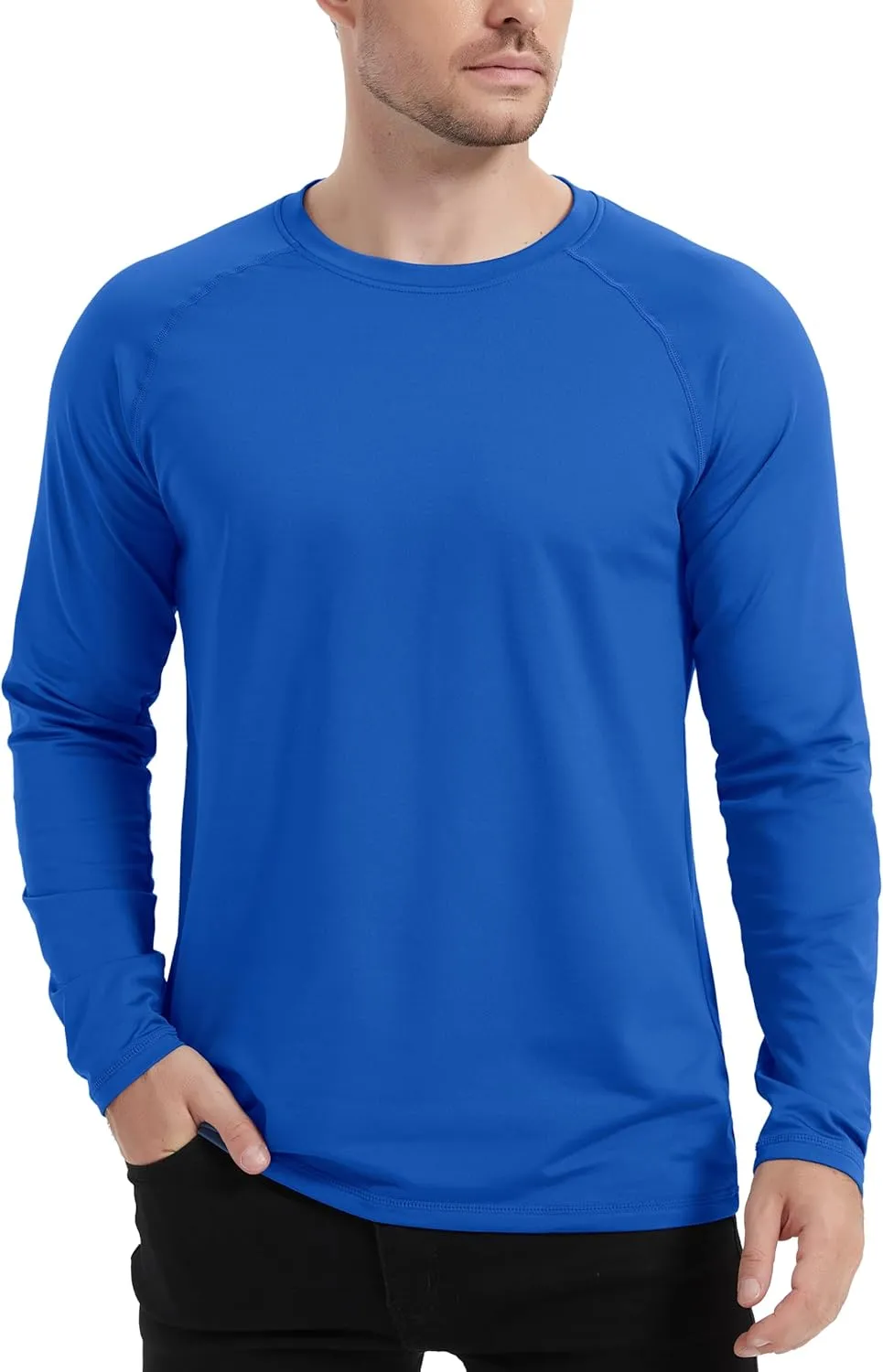 TACVASEN Mens Lightweight Thermal Shirt Fleece Lined Base Layer Long Sleeve Undershirts Crewneck Workout Tops
