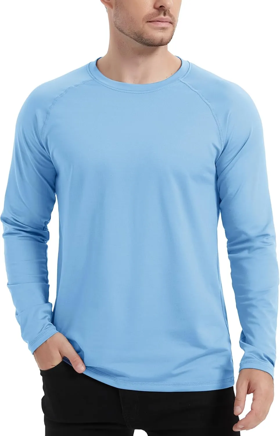 TACVASEN Mens Lightweight Thermal Shirt Fleece Lined Base Layer Long Sleeve Undershirts Crewneck Workout Tops
