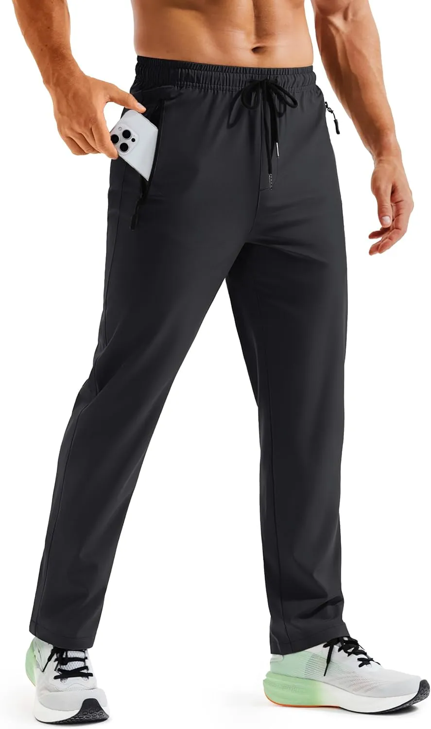 TACVASEN Mens Lighweight Hiking Pants Athletic Casual Quick Dry Stretch Water Resistant Joggers with Pockets Workout Gym