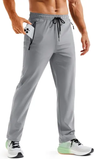 TACVASEN Mens Lighweight Hiking Pants Athletic Casual Quick Dry Stretch Water Resistant Joggers with Pockets Workout Gym