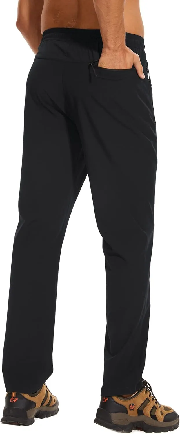 TACVASEN Mens Lighweight Hiking Pants Athletic Casual Quick Dry Stretch Water Resistant Joggers with Pockets Workout Gym