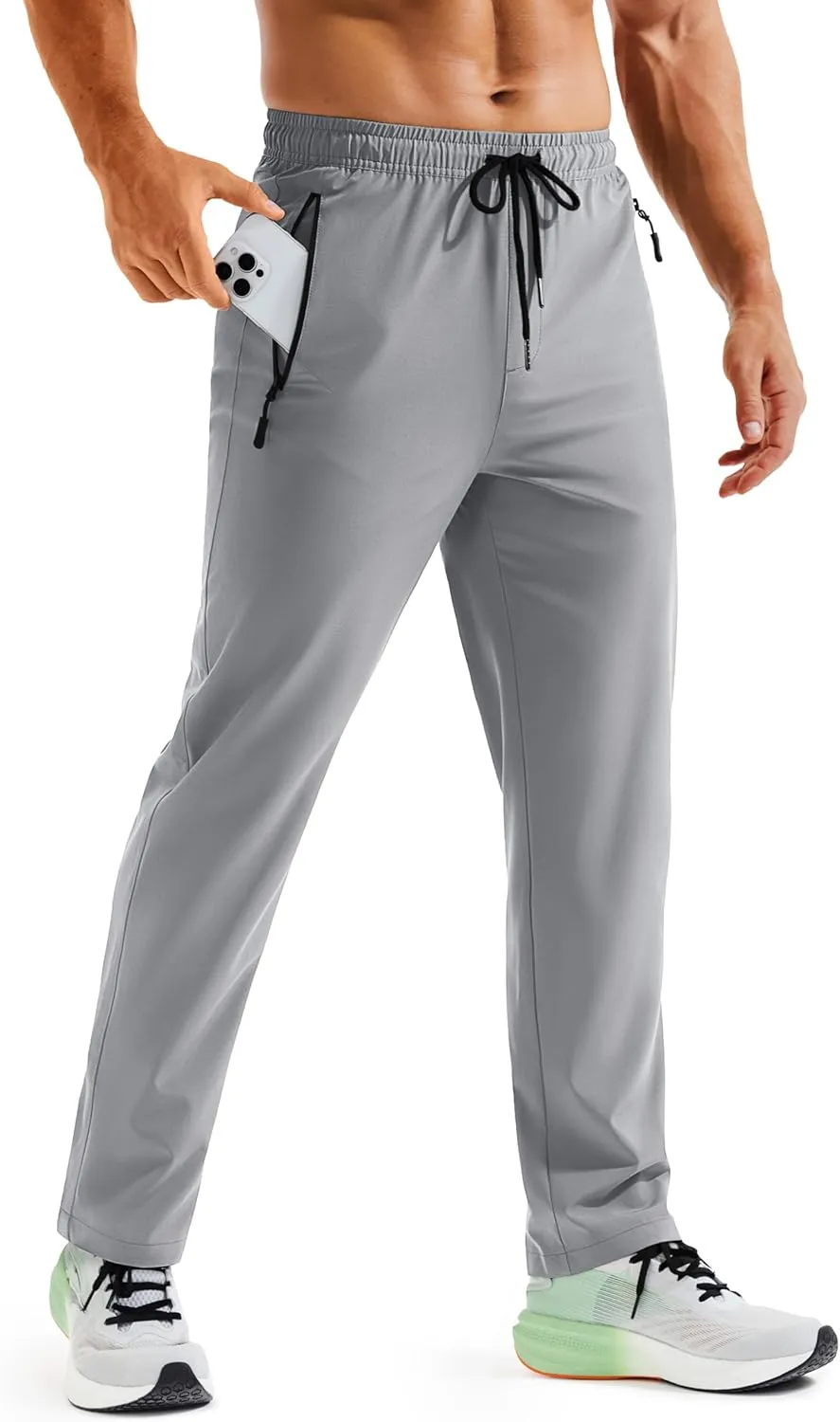 TACVASEN Mens Lighweight Hiking Pants Athletic Casual Quick Dry Stretch Water Resistant Joggers with Pockets Workout Gym