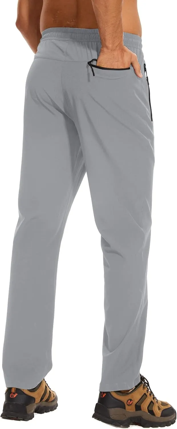 TACVASEN Mens Lighweight Hiking Pants Athletic Casual Quick Dry Stretch Water Resistant Joggers with Pockets Workout Gym