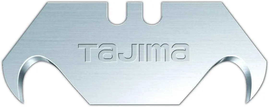 TAJIMA Utility Knives & Blades - 50-Pack Deep Hook Blades with Premium Tempered Steel & Safety Blade Dispenser - HKB-50B