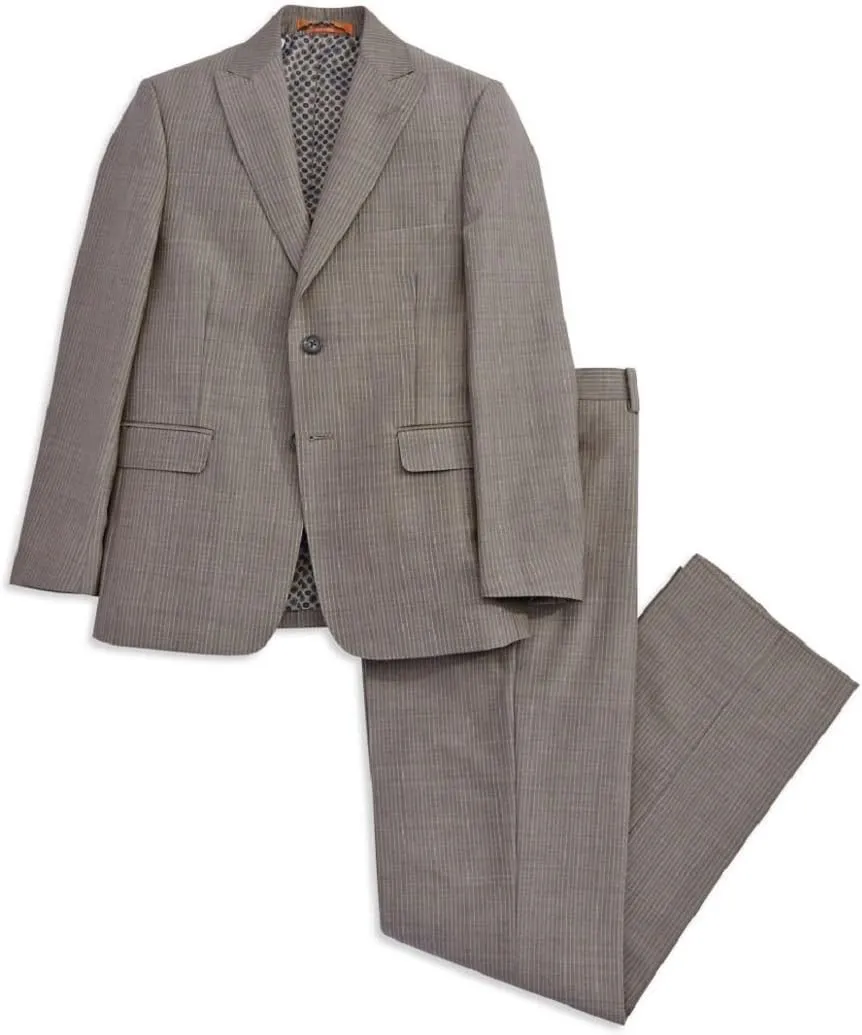 Tallia Orange Pinstriped Blazer & Pants Set (20R, Grey)