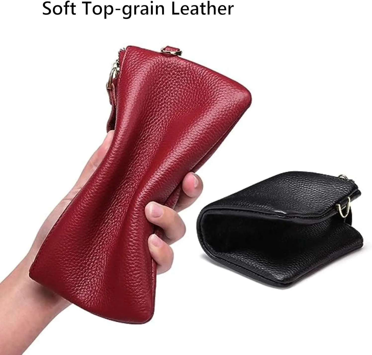Tapp Collections Women's Wristlet Clutch Slim Leather Wallet RFID Blocking Pouch - Beige