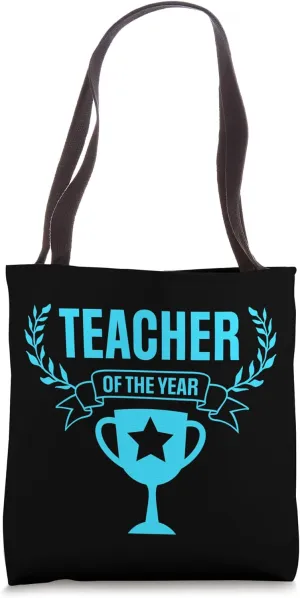 Teacher of the Year Award Prize Trophy School Work Leader Tote Bag